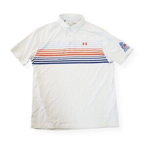 Under Armour UA‎ The Playoff Golf Polo White Men's L Beau Rivage